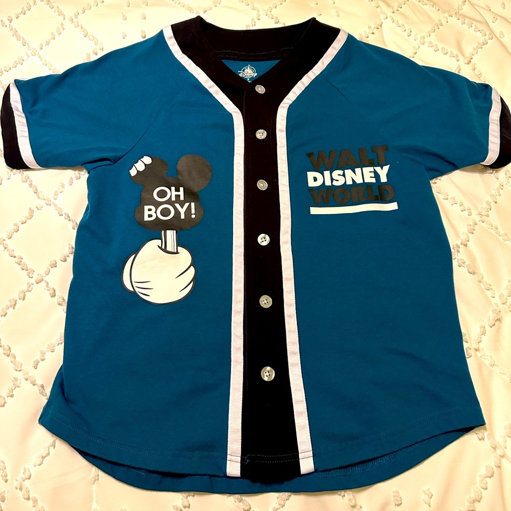 Walt Disney World Mickey Mouse Baseball Jersey Size Small